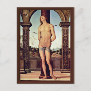 Cartão Postal Rua. Sebastian By Perugino Pietro (Melhor Qualidad