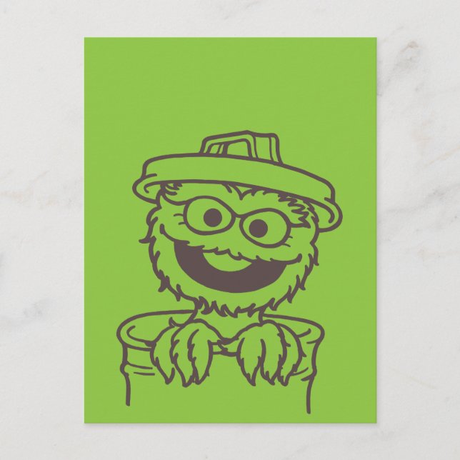 Cartão Postal Rua Sésamo | Oscar the Grouch Bright (Frente)