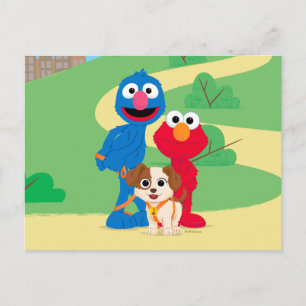 Cartão Postal Rua Sésamo Tango Com Grover E Elmo
