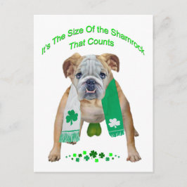 Cartão Postal Rua Shamrock Bulldog. Dia de Patrick