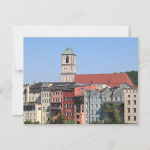 Cartão Postal Rua Stadtpfarrkirche. Jacob de Innbrücke