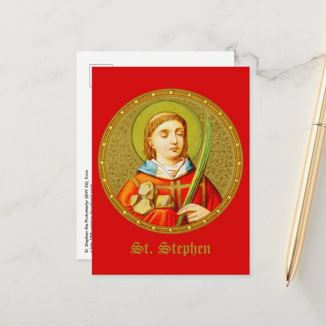 Cartão Postal Rua. Stephen (SNV 26) (Imagem redonda) Vertical (Frente/Verso In Situ)