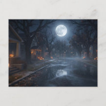 Rua Suburbana Liminar na Noite de Halloween