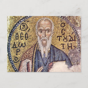 Cartão Postal Rua. Theodore do Ícone Mosaico Bizantino Estudita