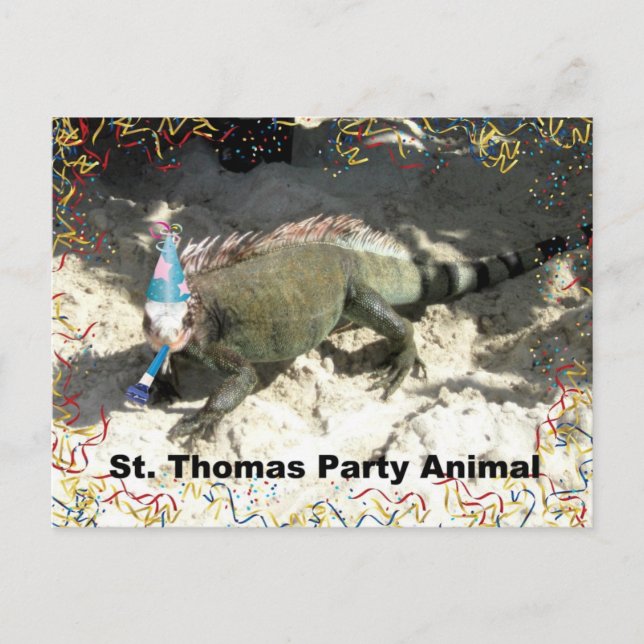 Cartão Postal Rua, Thomas Party Animal! (Frente)