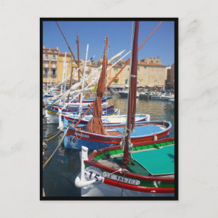 Cartão Postal rua tropez veleiros