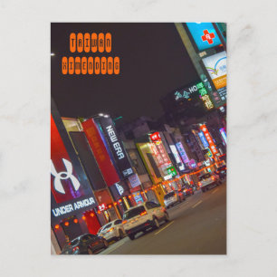 Cartão Postal Rua Ximending em Taipei, Taiwan