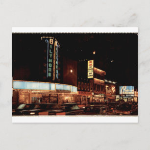 Cartão Postal Rua Yonge Toronto Vista Noturna Neon Vintage