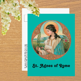 Cartão Postal Ruas. Agnes de Roma (BK 006)