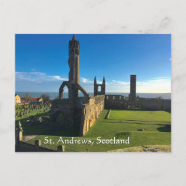 Cartão Postal Ruas. Andrews, Escócia, Ruínas da Catedral em Sol