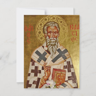 Cartão Postal Ruas... Blaise do Ícone Cristão Ortodoxo Sebaste