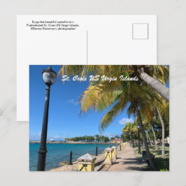 Cartão Postal Ruas. Croix Ilhas Virgens dos EUA Frederiksted Tro
