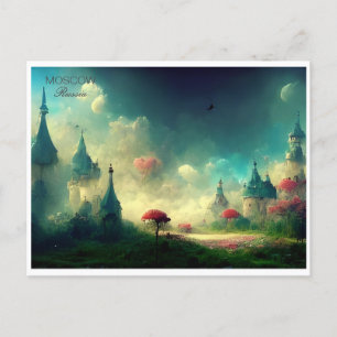 Cartão Postal Ruas da Cidade Viagens vintage da Rússia de Moscou