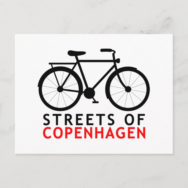 Cartão Postal Ruas de Copenhaga (Frente)