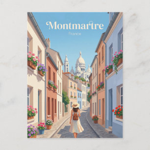 Cartão Postal Ruas de Montmartre França