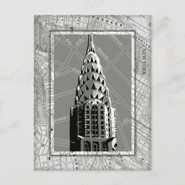 Cartão Postal Ruas de Nova Iorque com o Empire State Building (Frente)