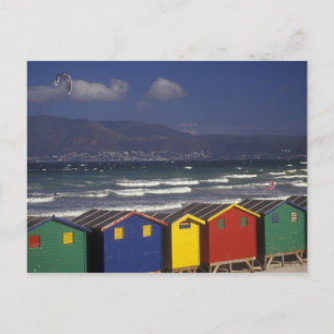 Cartão Postal Ruas, James Bay Bathing Boxes, perto de Capetown,