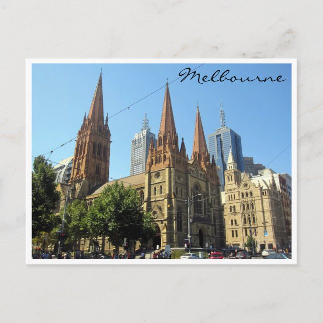 Cartão Postal ruas melbourne (Frente)