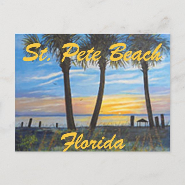 CARTÃO POSTAL "RUAS. PETE BEACH FLORIDA PALMS (Frente)