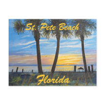 "RUAS. PETE BEACH FLORIDA PALMS POSTCARD"