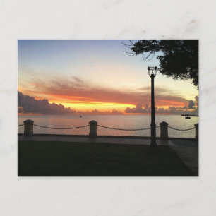 Cartão Postal Ruas Sunset das Ilhas Virgens. Croix USVI