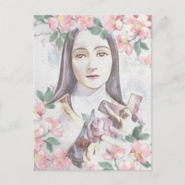 Cartão Postal Ruas Terão a Pequena Vintagem de Aquarela Flor