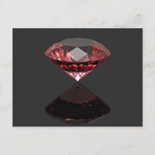 Cartão Postal Rubi de diamante vermelho