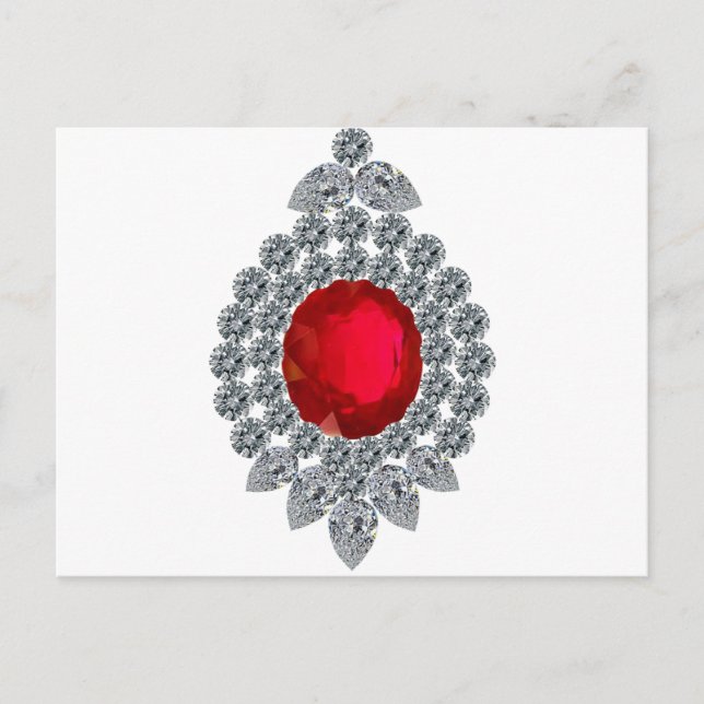 Cartão Postal Ruby Brooch (Frente)