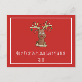 Cartão Postal Rudolph, a rena vermelha