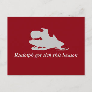 Cartão Postal Rudolph ficou doente nesta temporada carta postal