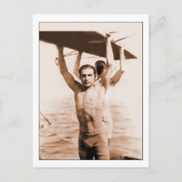 Cartão Postal Rudolph Valentino no Aterro Banho Foto Vintage