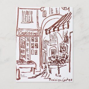 Cartão Postal Rue Dominique Conte, Grasse, França