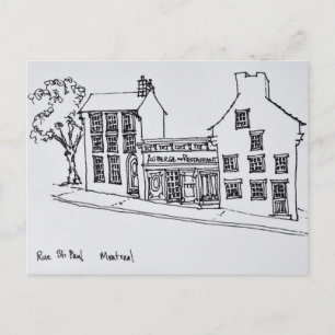 Cartão Postal Rue Rua, Paul Old Town   Montreal, Canadá