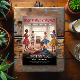 Cartão Postal Rugas de Rock 'n' Roll Festa de Aniversário dos An