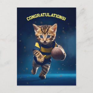 Cartão Postal Rugby Kitten