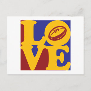 Cartão Postal Rugby Love