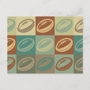Cartão Postal Rugby Pop Art