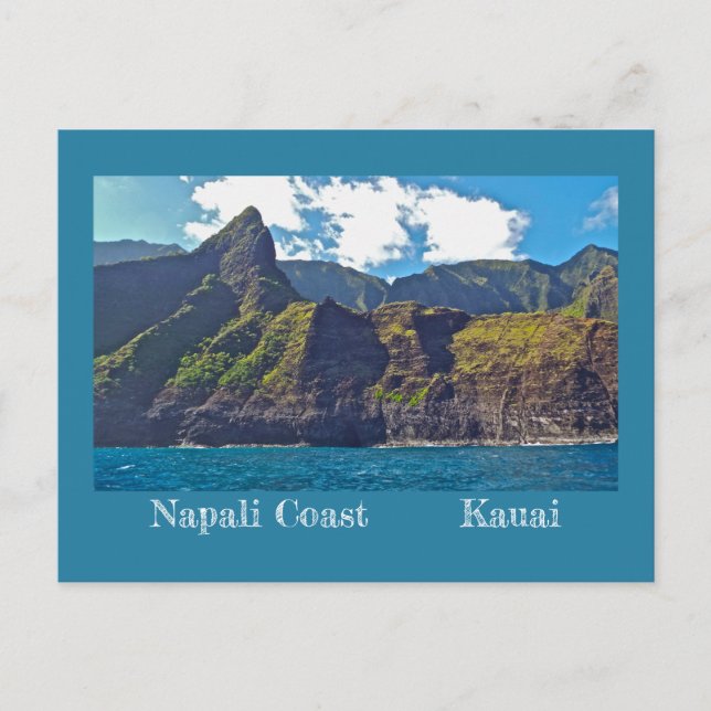 CARTÃO POSTAL RUGGED AND BEAUTIFUL NAPALI COAST/KAUAI,HAWAII (Frente)