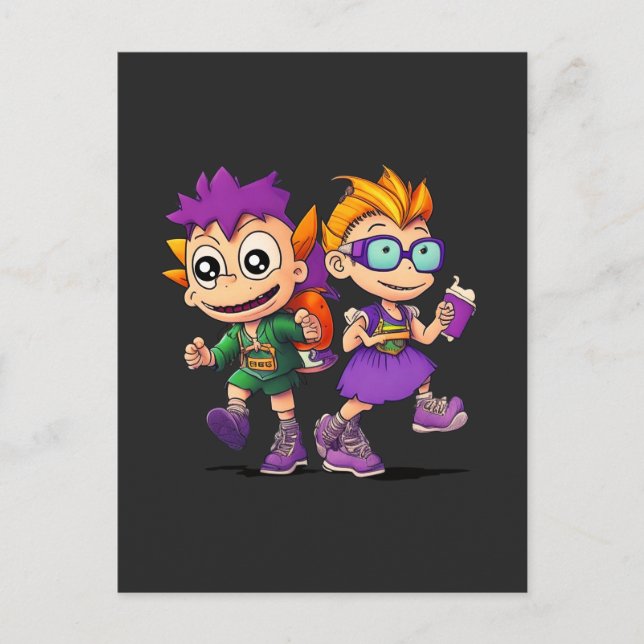 Cartão Postal Rugrats - Repulsa no Alarme: Uma Aventura Rugrats (Frente)