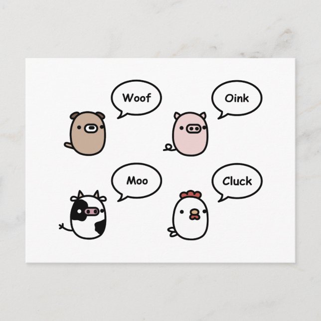 Cartão Postal Ruídos Animais (Frente)