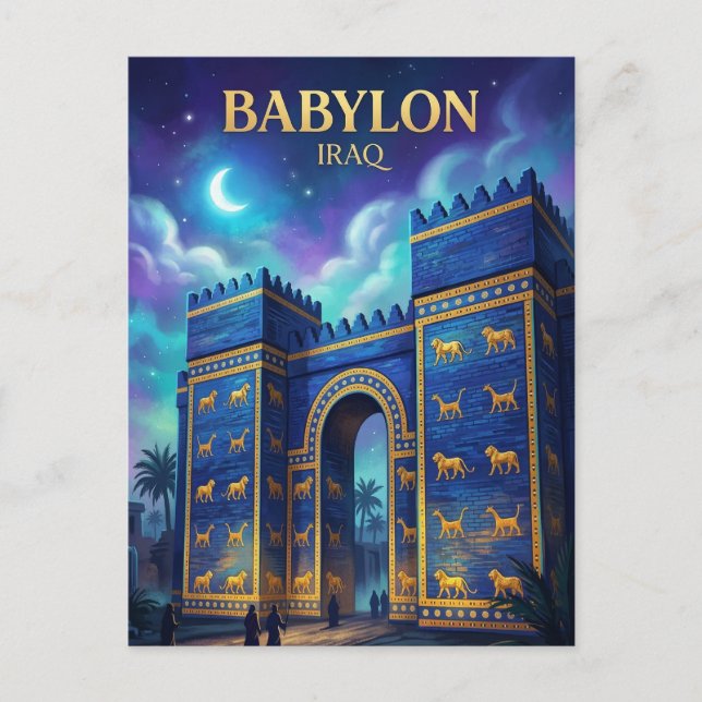 Cartão Postal Ruínas da Babilônia Iraque (Frente)