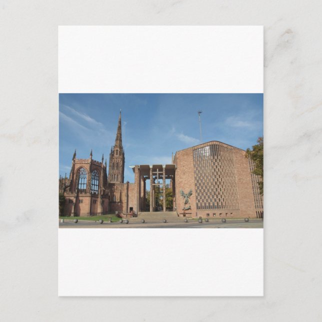 Cartão Postal Ruínas da Catedral de St Michael bombardeada, Cove (Frente)