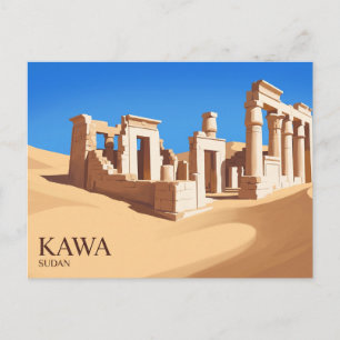 Cartão Postal Ruínas do Templo de Kawa Sudão