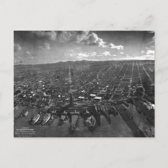 Cartão Postal Ruínas do Terremoto de São Francisco de 1906 Panor (Frente)