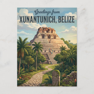 Cartão Postal Ruínas Maias de Xunantunich Belize