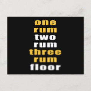 Cartão Postal Rum beba festa de álcool engraçado