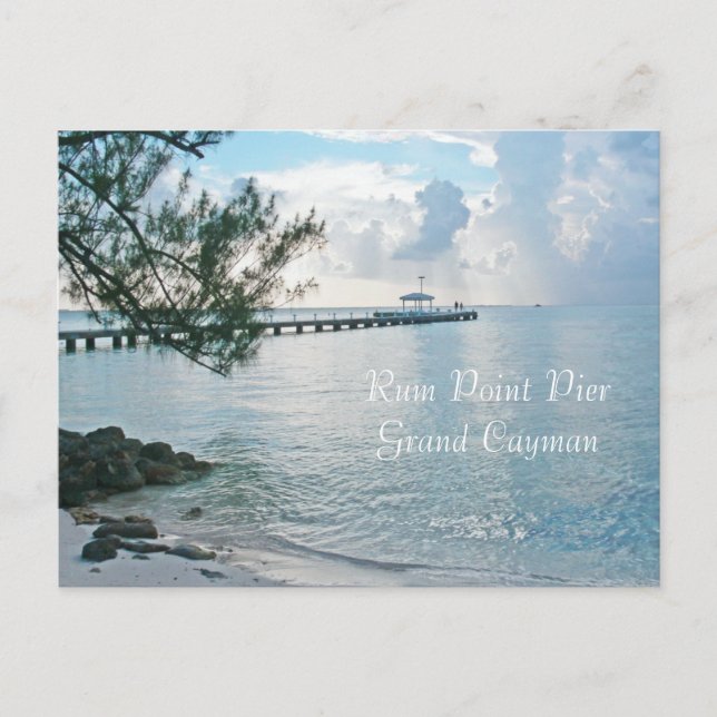 CARTÃO POSTAL, "RUM POINT PIER, GRAND CAYMAN" (Frente)