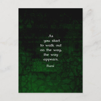 Cartão Postal Rumi Inspirational Com Cotação De Fé