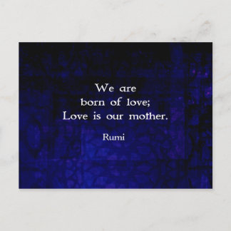 Cartão Postal Rumi Inspirational Love Cote Sobre Sentimentos