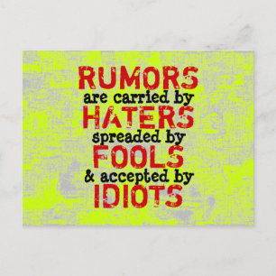 Cartão Postal RUMORS - Pós-cartão Truismo/Filosofia
